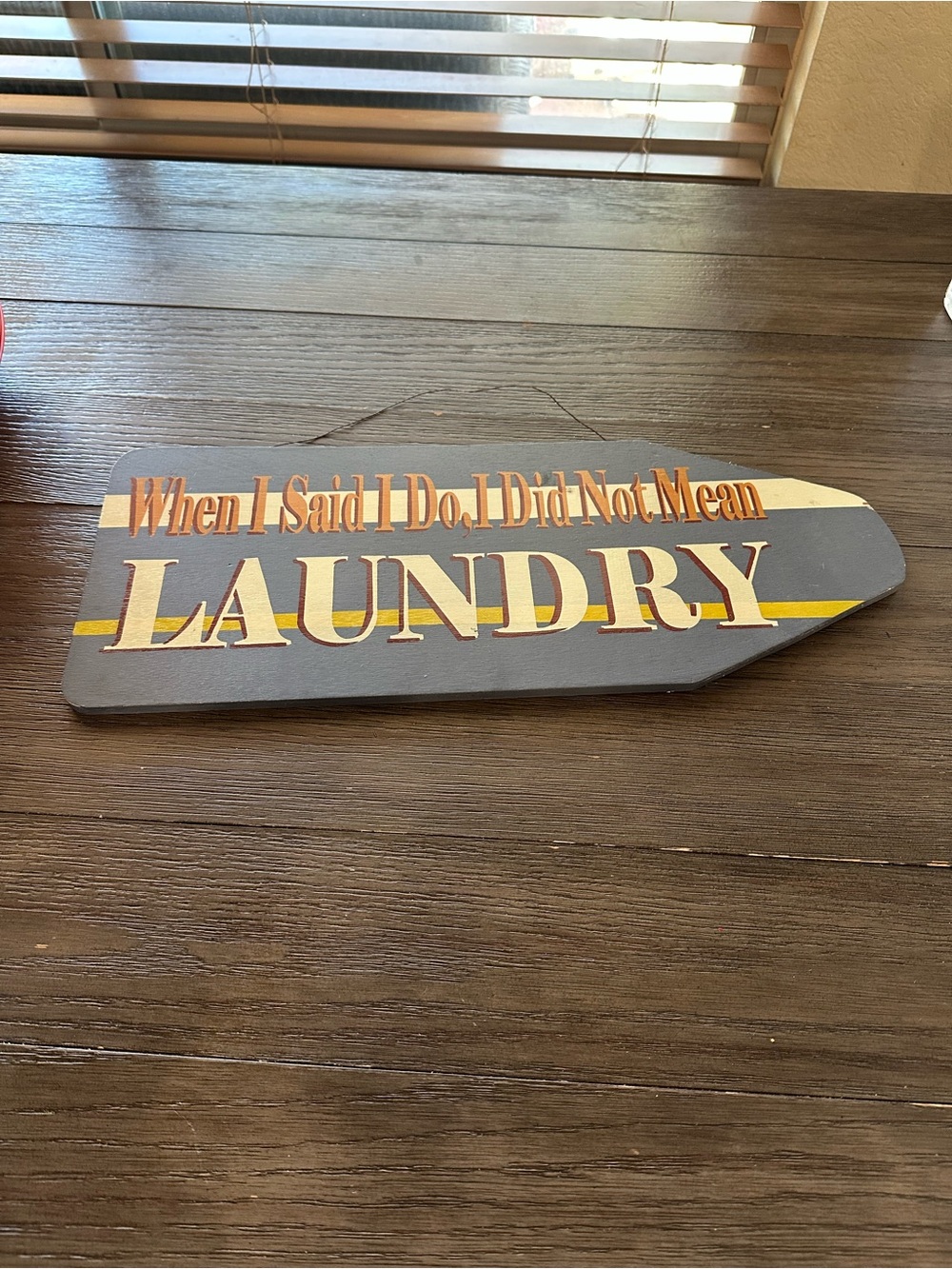 Funny Laundry Wall Sign - 'When I Said I Do, I Did Not Mean LAUNDRY'